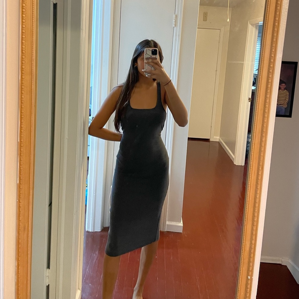 Forever 21 gray midi dress